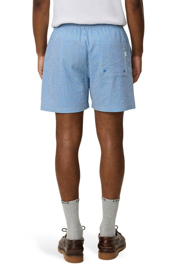 レ ドゥ メンズ 水着 ハーフパンツ・ショーツ ショートパンツ Les Deux Stripe Seersucker Swim Shorts Palace Blue ブルー レ ドゥ メンズ 水着 ハーフパンツ・ショーツ ショートパンツ Les Deux Stripe Seersucker Swim Shorts Palace Blue ブルー