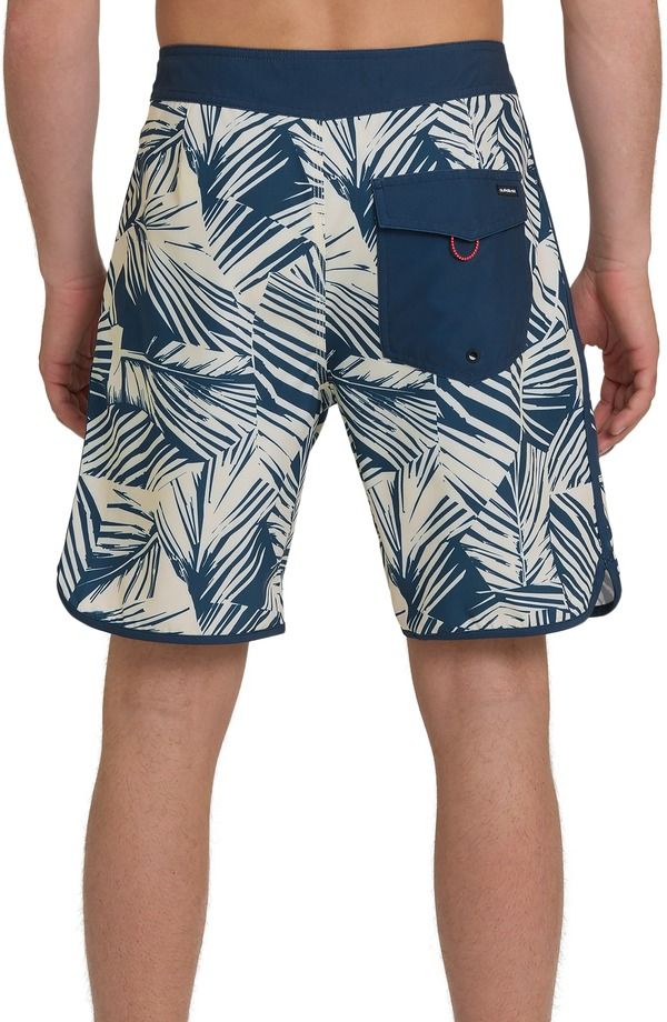 クイックシルバー メンズ 水着 ハーフパンツ・ショーツ ショートパンツ Quiksilver Aruba Palm 19 Board Shorts Dark Denim デニム