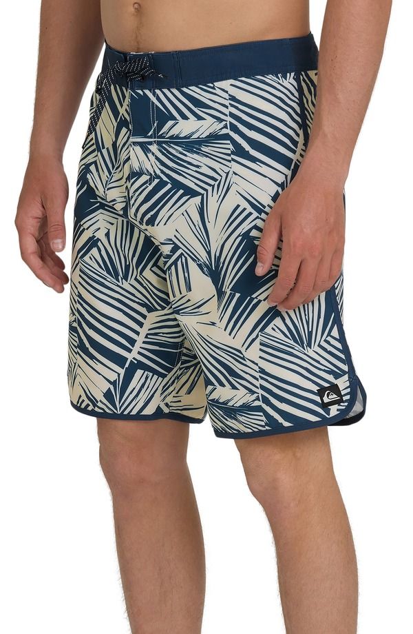 クイックシルバー メンズ 水着 ハーフパンツ・ショーツ ショートパンツ Quiksilver Aruba Palm 19 Board Shorts Dark Denim デニム
