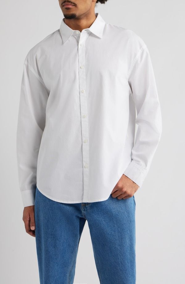ビーピー メンズ トップス シャツ コットン BP Oversize Cotton ButtonUp Shirt White ホワイト