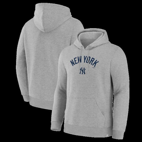ファナティクス メンズ アウター パーカー・スウェット Mens Fanatics Heather Gray New York Yankees LockUp Legacy Hoodie Heather