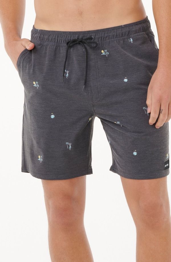 リップカール メンズ 水着 ハーフパンツ・ショーツ Rip Curl Skelly Breach Volley Swim Trunks Black ブラック