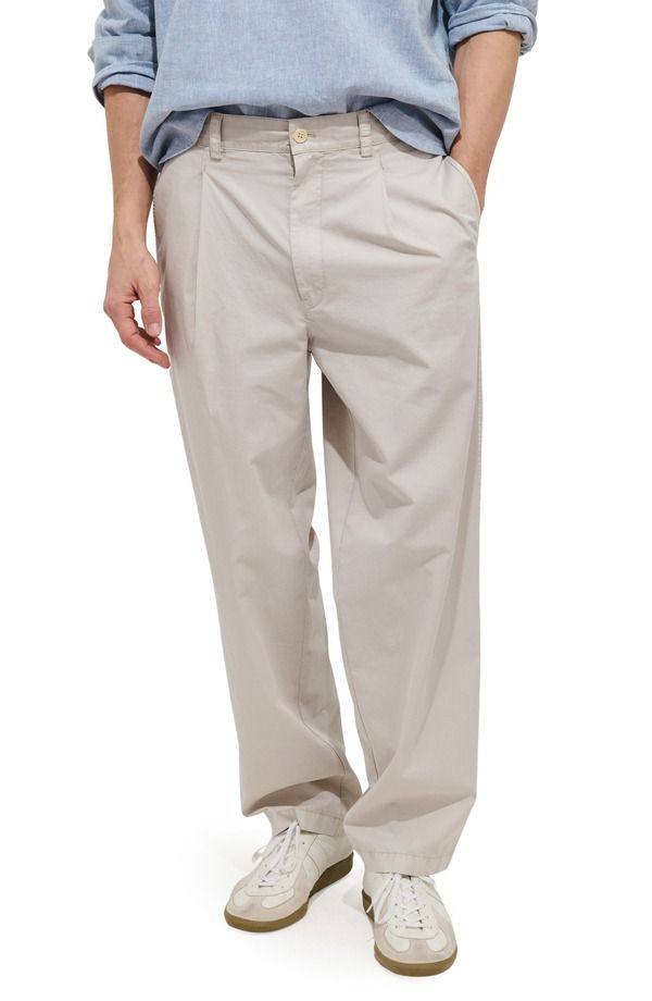 アレックスミル メンズ ボトムス カジュアルパンツ プリーツ コットン Alex Mill Georges Pleated Cotton Pantstone ストーン