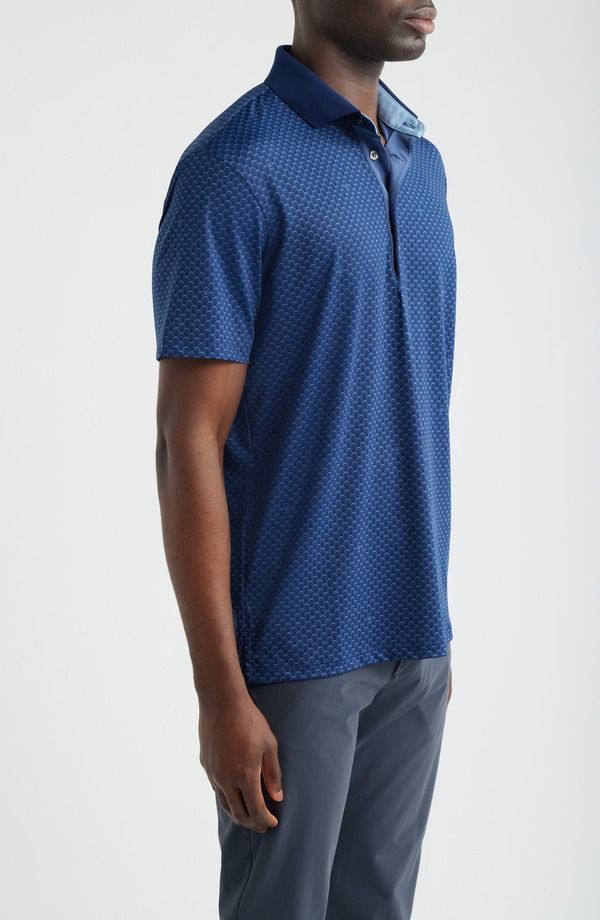 グレイソン メンズ トップス ポロシャツ Greyson Ponderous Wolf Performance Golf Polo Maltese Blue ブルー グレイソン メンズ トップス ポロシャツ Greyson Ponderous Wolf Performance Golf Polo Maltese Blue ブルー