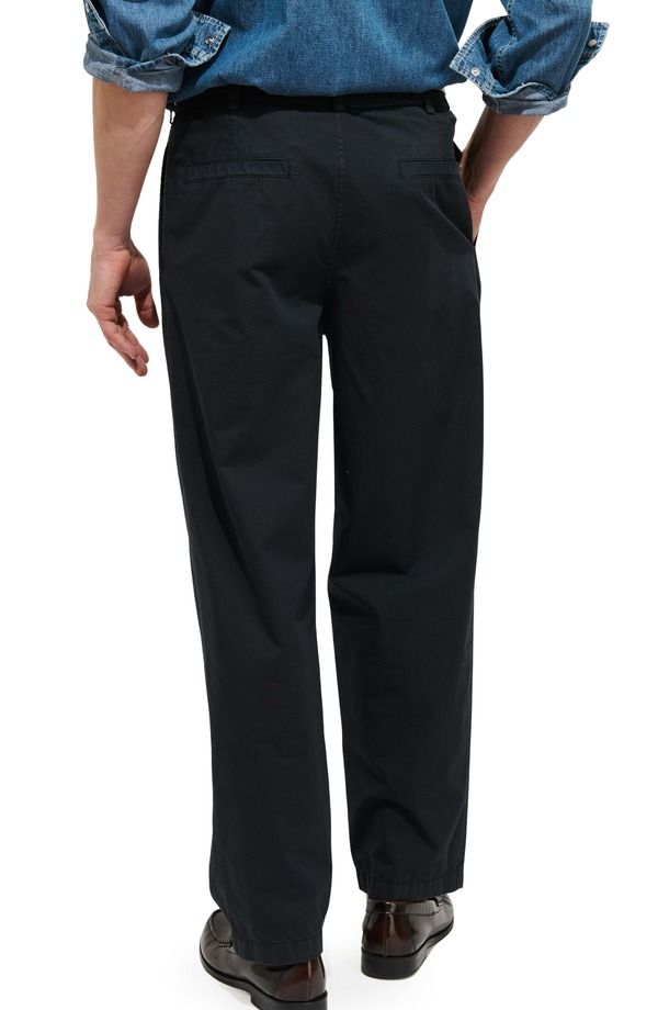 アレックスミル メンズ ボトムス カジュアルパンツ プリーツ コットン Alex Mill Georges Pleated Cotton Pants Black ブラック