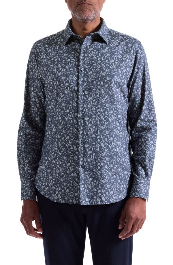 ブガッチ メンズ トップス シャツ フラワー柄 プリント コットン フラワー Bugatchi Julian Shaped Fit Floral Print Cotton ButtonUp Shirt
