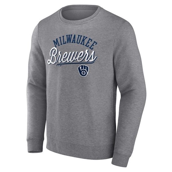 ファナティクス メンズ アウター パーカー・スウェット シャツ Mens Fanatics Heather Gray Milwaukee Brewersimplicity Pullover Sweat ファナティクス メンズ アウター パーカー・スウェット シャツ Mens Fanatics Heather Gray Milwaukee Brewersimplicity Pullover Sweat