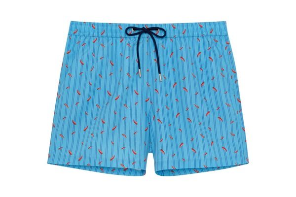 ホム メンズ 水着 ハーフパンツ・ショーツ HOM Espelette Beach Boxer Turquoise Print ターコイズ