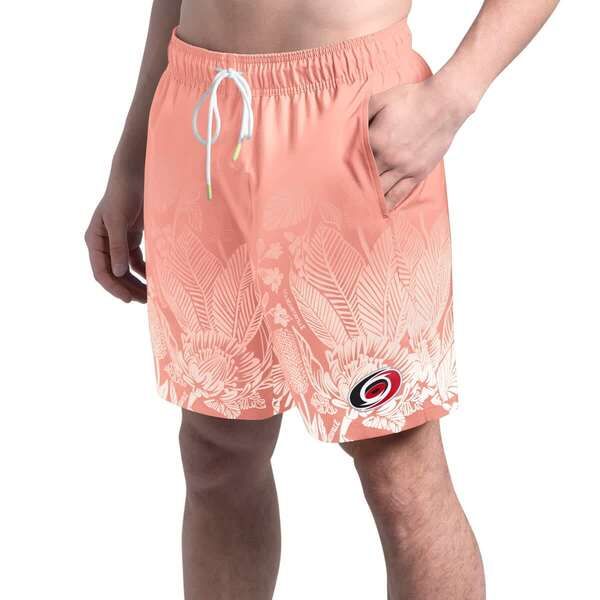 マルガリータビル メンズ 水着 ハーフパンツ・ショーツ MensMargaritaville Pink Carolina Hurricanes Lagoon Fiesta Swim Short Pin