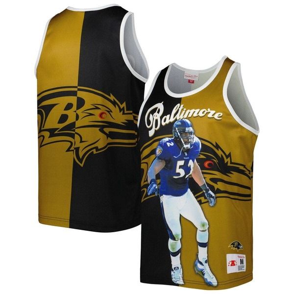 ミッチェルネス メンズ トップス シャツ グラフィック Mens Mitchell Ness Ray Lewis BlackGold Baltimore Ravens Retired Player G