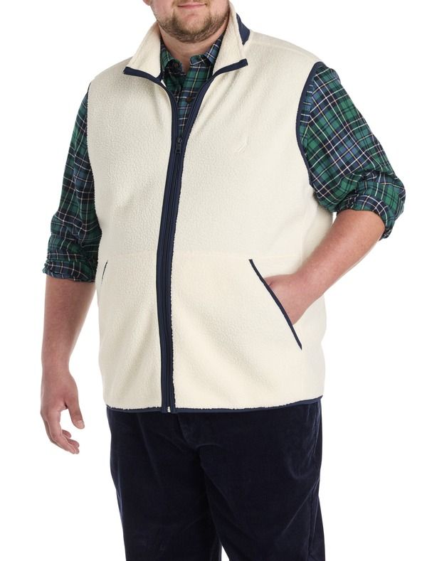 ナウティカ メンズ アウター ベストール Nautica Big Tall Mixed Media Vest Natural