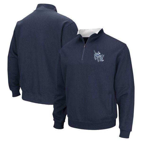コロシアム メンズ アウター パーカー・スウェット Mens Colosseum Navy Colorado School of Mines Orediggers TortugasQuarterZip