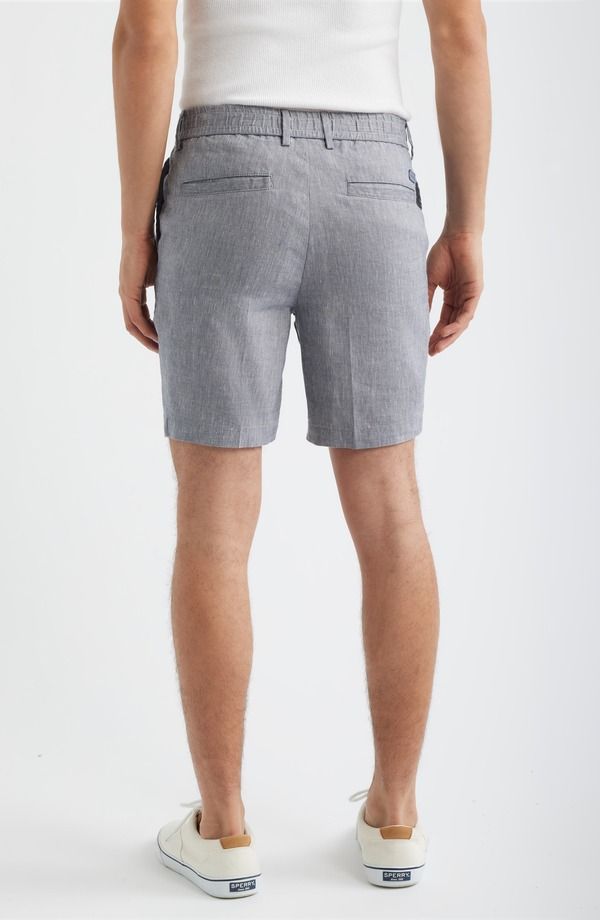 ボス メンズ ボトムス ハーフパンツ・ショーツ ショートパンツ リネン BOSS Kane Flat Front Linen Blendrawstring Shorts Open Blue ブルー