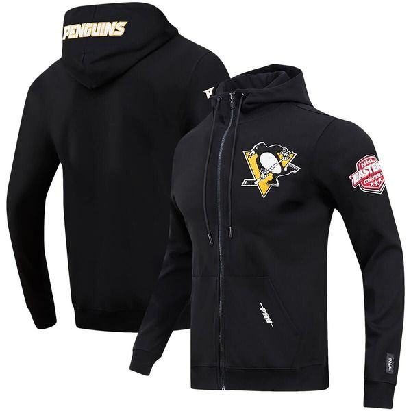 プロスタンダード メンズ アウター パーカー・スウェット ジャケット Mens Pro Standard Black Pittsburgh Penguins Classichenille FullZi