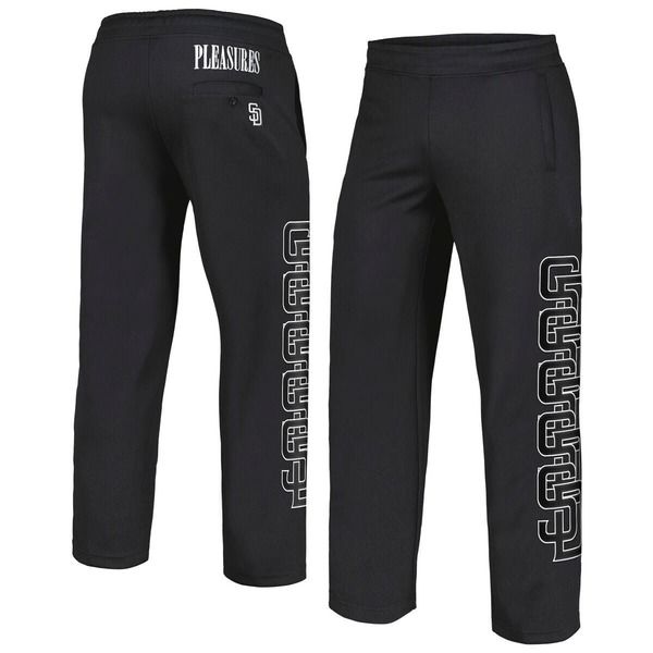 プレジャーズ メンズ ボトムス カジュアルパンツ トラックパンツ Mens PLEASURES Black San Diego Padres Pitcher Track Pants Black ブラッ