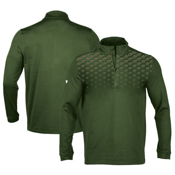 レベルウェア メンズ アウター パーカー・スウェット Mens Levelwear Hunter Green Minnesota Wild NHL x PGA Scout Midlayer Quart