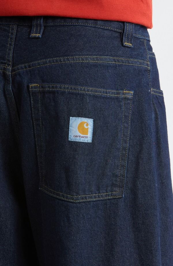カーハート メンズ ボトムス デニムパンツ ストレート ジーンズ Carhartt Work In Progress Brandon Loose Straight Leg Jeans Blue Rin