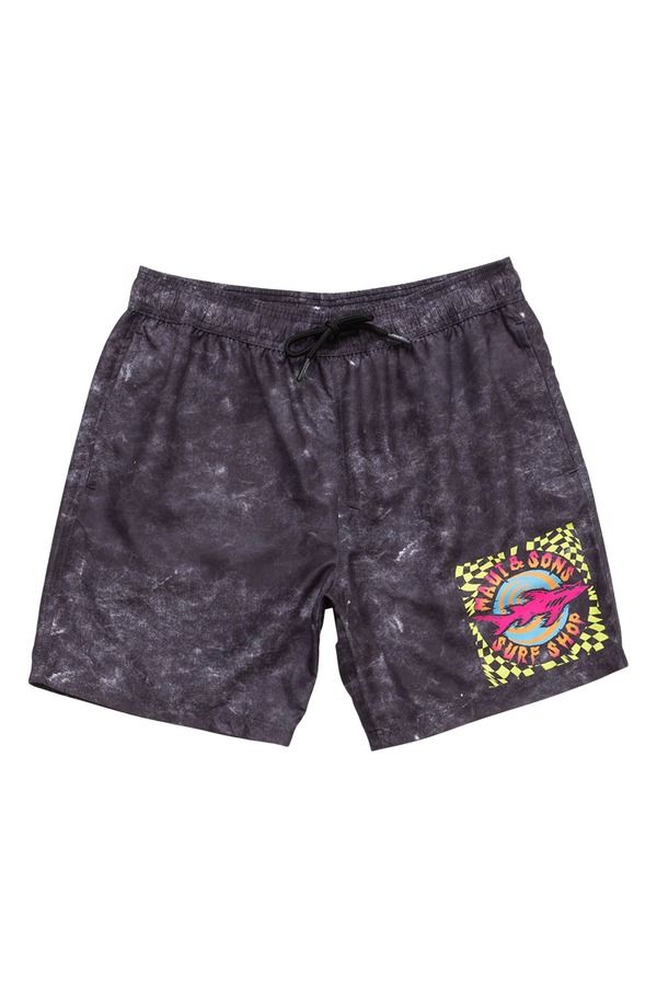 マウイアンドサン メンズ 水着 ハーフパンツ・ショーツ Maui Sonsurf Shop Microfiber Swim Trunks Black ブラック