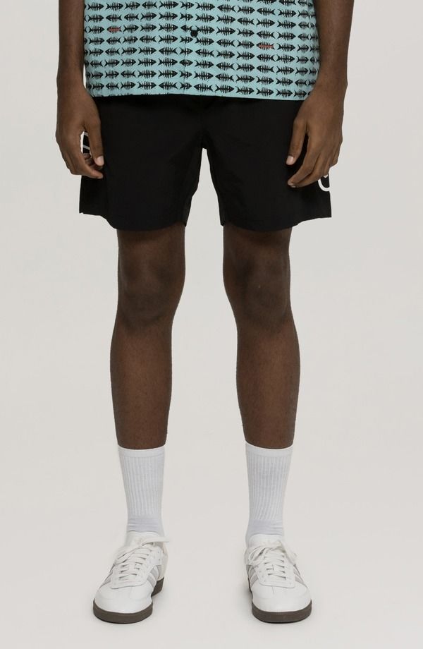 マウイアンドサン メンズ 水着 ハーフパンツ・ショーツ ナイロン Maui Sons Billboard Nylon Swim Trunks Black ブラック