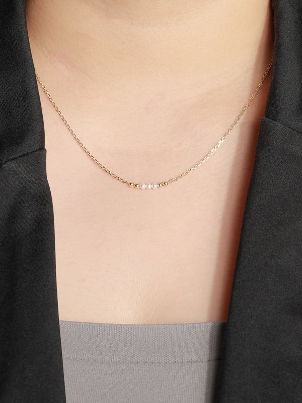 デヴァタ レディース アクセサリー ネックレス・チョーカー レース DEVATA Freshwater Pearl Chainecklace in 14K Gold 18mm Yellow Gold デヴァタ レディース アクセサリー ネックレス・チョーカー レース DEVATA Freshwater Pearl Chainecklace in 14K Gold 18mm Yellow Gold