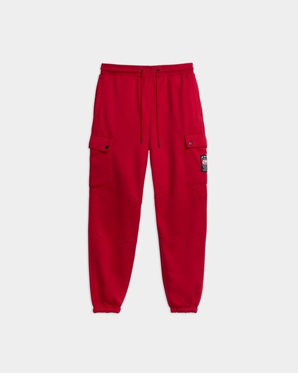 エコー メンズ ボトムス カジュアルパンツ ニット ジョガーパンツ ECKO Cargo Pocket Knit Joggers True Red レッド