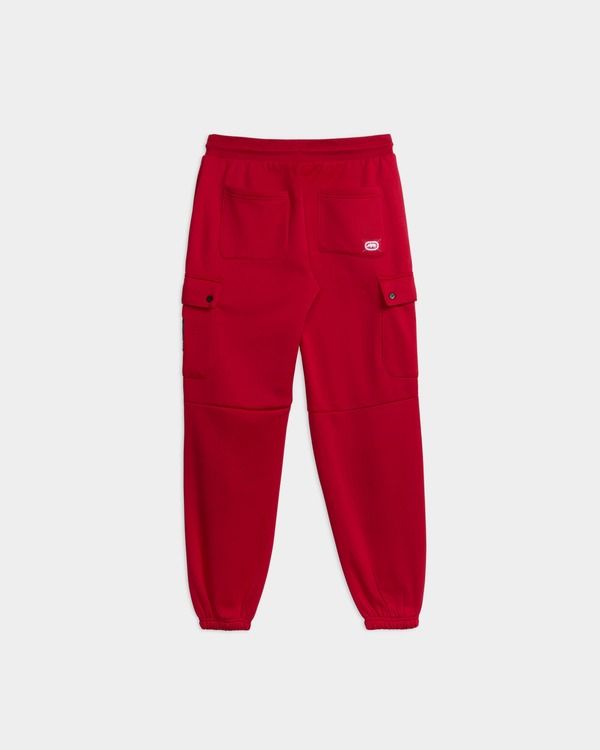 エコー メンズ ボトムス カジュアルパンツ ニット ジョガーパンツ ECKO Cargo Pocket Knit Joggers True Red レッド