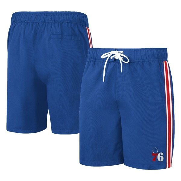 カール バンクス メンズ 水着 ハーフパンツ・ショーツ ショートパンツ Mens GIII Sports by Carl Banks RoyalRed Philadelphia 76ersand Be