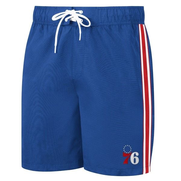 カール バンクス メンズ 水着 ハーフパンツ・ショーツ ショートパンツ Mens GIII Sports by Carl Banks RoyalRed Philadelphia 76ersand Be