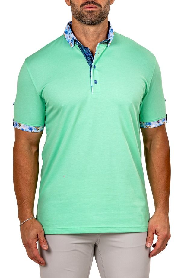 マセオ メンズ トップス シャツ ダウン Maceoo Newton Marthyr0020 Green ButtonDown Piqu Polo Green グリーン