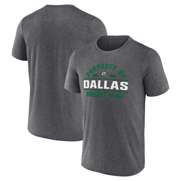 ファナティクス メンズ トップス Tシャツ Mens Fanatics Heather Charcoal Dallastars Property Of TShirt Heather Charcoal