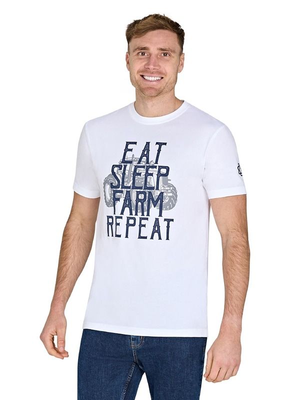 ライジングブル メンズ トップス Tシャツ Raging Bull YFC Eat Sleep Farm TShirt White ホワイト