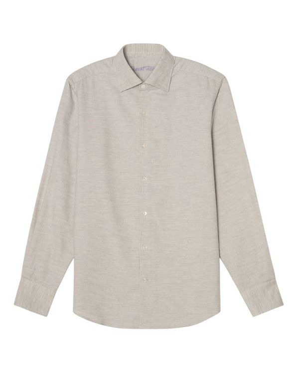 ロバート タルボット メンズ トップス シャツ Robertalbott Morgan Luxe Flannel Shirt Light Gray グレー