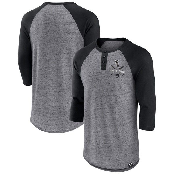 ファナティクス メンズ トップス Tシャツ Mens Fanatics Branded Heathered GrayBlack Chicago White Sox Iconic Above Heat