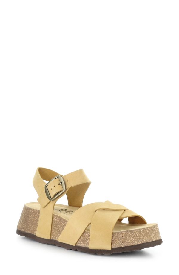 ボスアンドコー レディース シューズ サンダル プラットフォーム Bos Co Cielo Platform Wedge Sandal Yellow イエロー