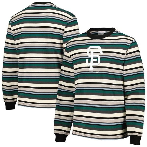 プレジャーズ メンズ トップス Tシャツ Mens PLEASURES CreamGreen San Francisco Giants Ballpark Long Sleeve TShirt Crea