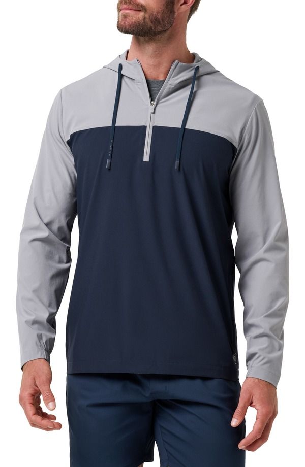 トラビスマヒュー メンズ アウター パーカー・スウェット ハーフジップ TravisMathew Meridian Quarter Zip Techoodie Sleet