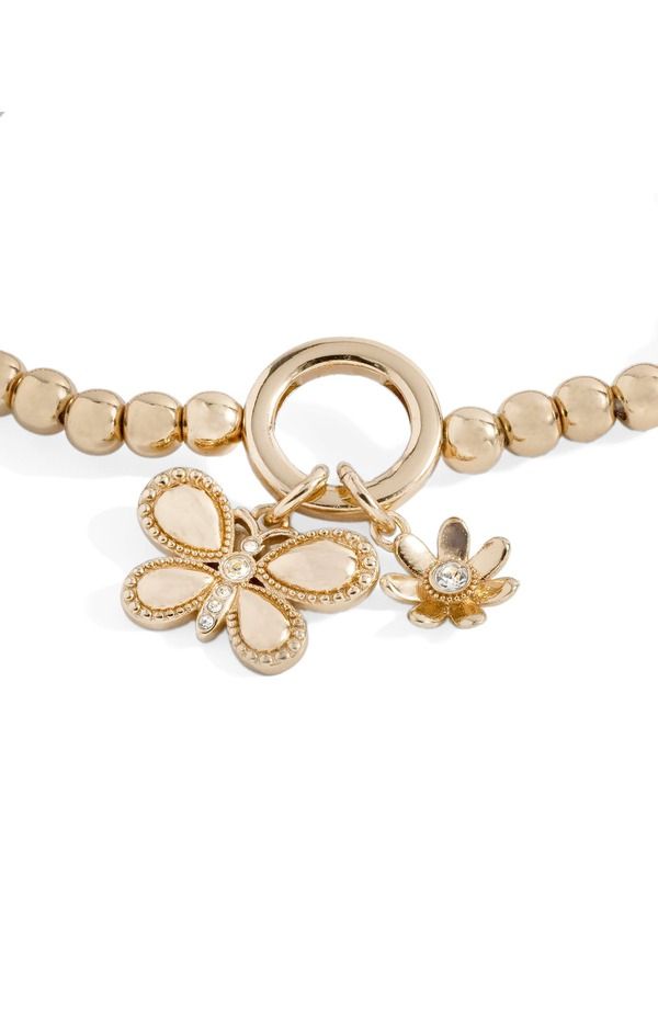 アレックスアンドアニ レディース アクセサリー ブレスレット・バングル・アンクレット Alex and Ani Puffy Butterfly Stretch Bracelet Gold ゴールド
