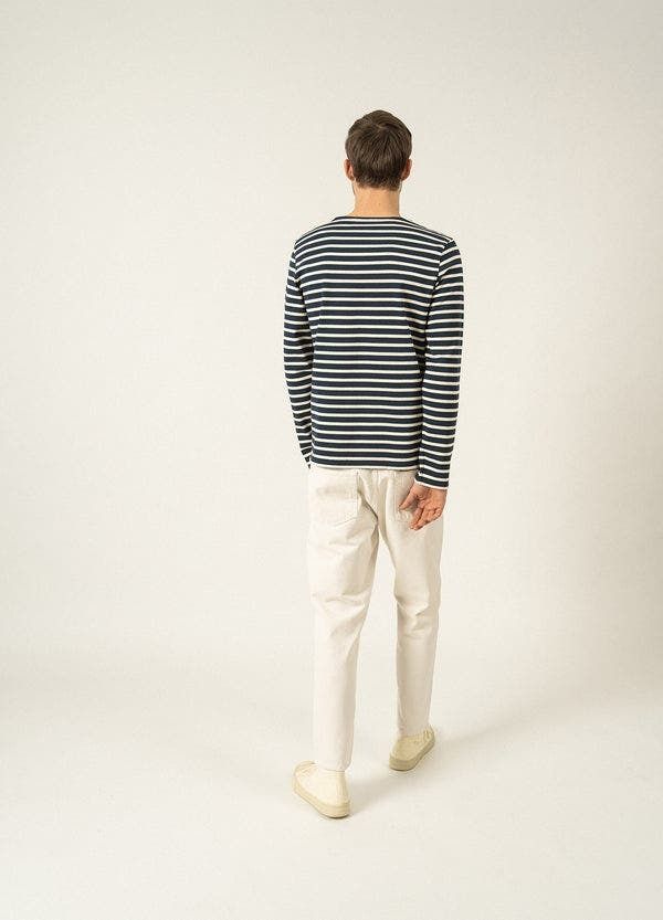 セイントジェームス レディース トップス シャツ Saint James MERIDIEN MODERNE Original Heavyweight Breton Shirt NavyEcru エクリ