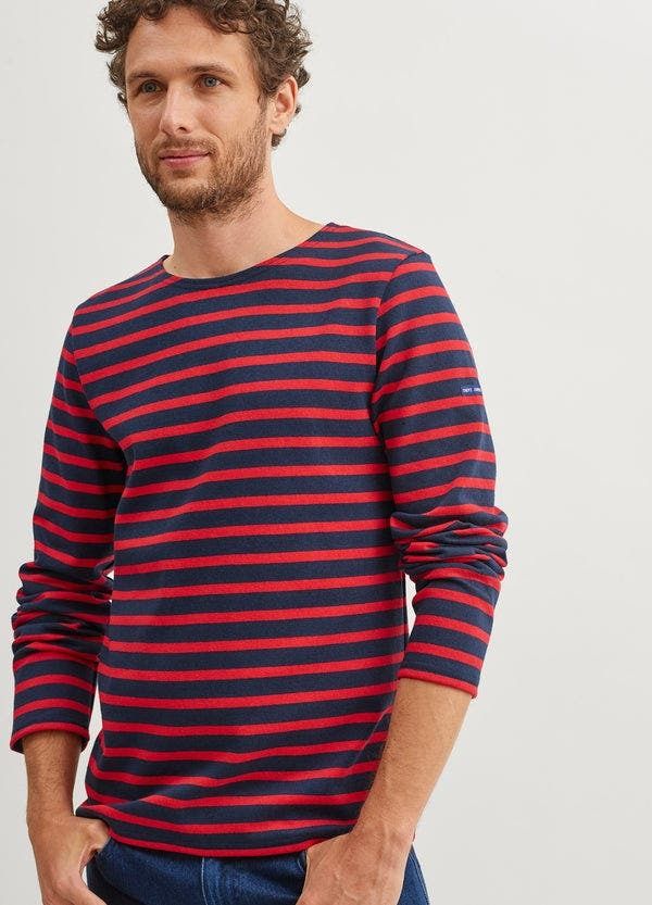 セイントジェームス レディース トップス シャツ Saint James MERIDIEN MODERNE Original Heavyweight Breton Shirt NavyRed ネイビー セイントジェームス レディース トップス シャツ Saint James MERIDIEN MODERNE Original Heavyweight Breton Shirt NavyRed ネイビー