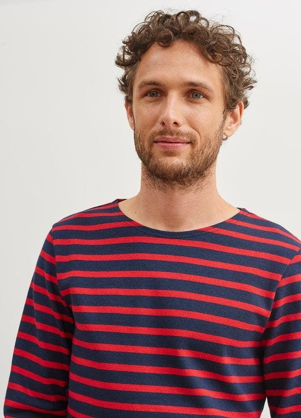 セイントジェームス レディース トップス シャツ Saint James MERIDIEN MODERNE Original Heavyweight Breton Shirt NavyRed ネイビー セイントジェームス レディース トップス シャツ Saint James MERIDIEN MODERNE Original Heavyweight Breton Shirt NavyRed ネイビー