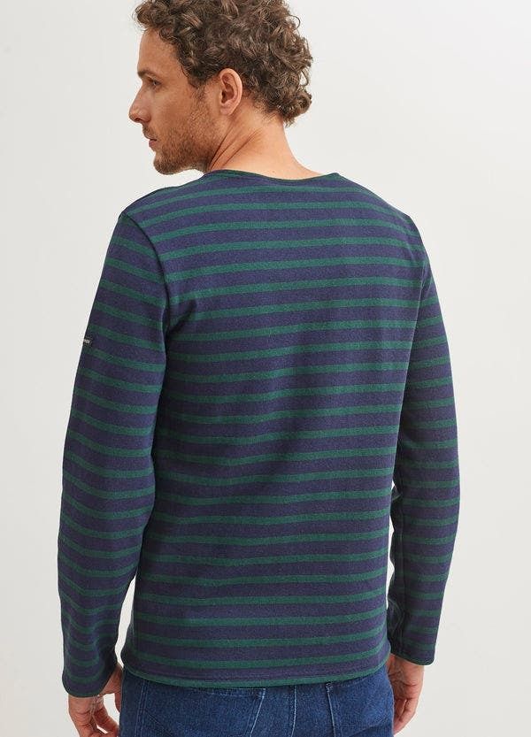 セイントジェームス レディース トップス シャツ Saint James MERIDIEN MODERNE Original Heavyweight Breton Shirt NavyPine Gre