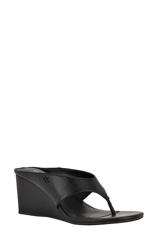 カルバンクライン レディース シューズ ヒール サンダル Calvin Klein Marchela Wedge Sandal Black ブラック