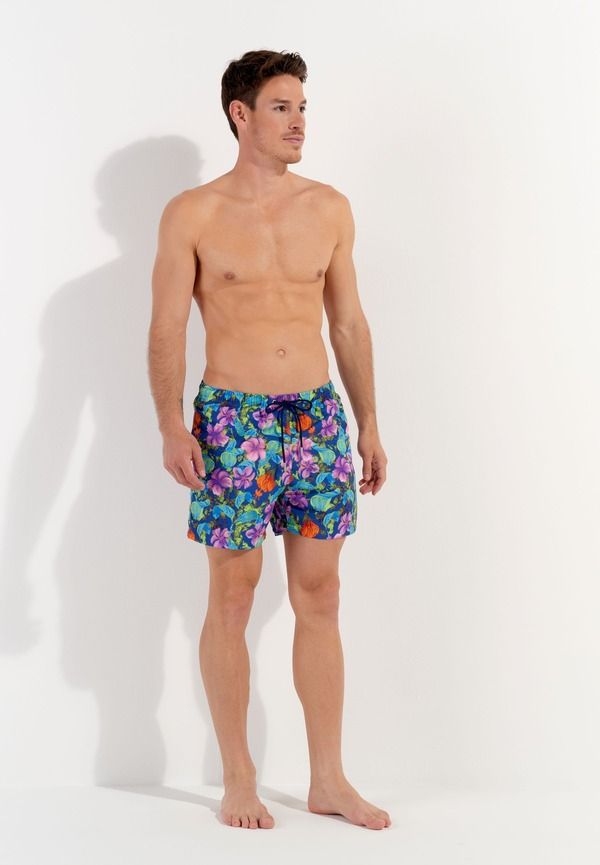 ホム メンズ 水着 ハーフパンツ・ショーツ HOM Balata Beach Boxer Navy Print ネイビー ホム メンズ 水着 ハーフパンツ・ショーツ HOM Balata Beach Boxer Navy Print ネイビー