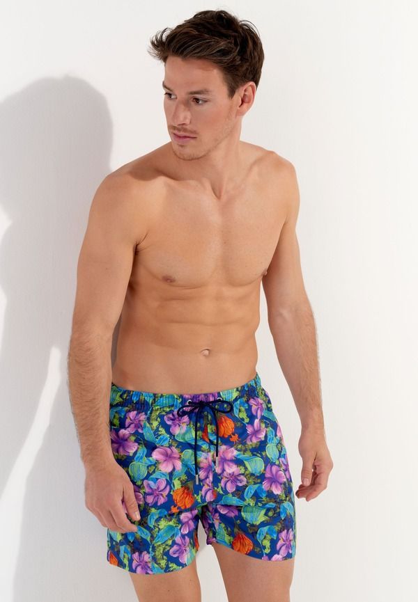ホム メンズ 水着 ハーフパンツ・ショーツ HOM Balata Beach Boxer Navy Print ネイビー ホム メンズ 水着 ハーフパンツ・ショーツ HOM Balata Beach Boxer Navy Print ネイビー