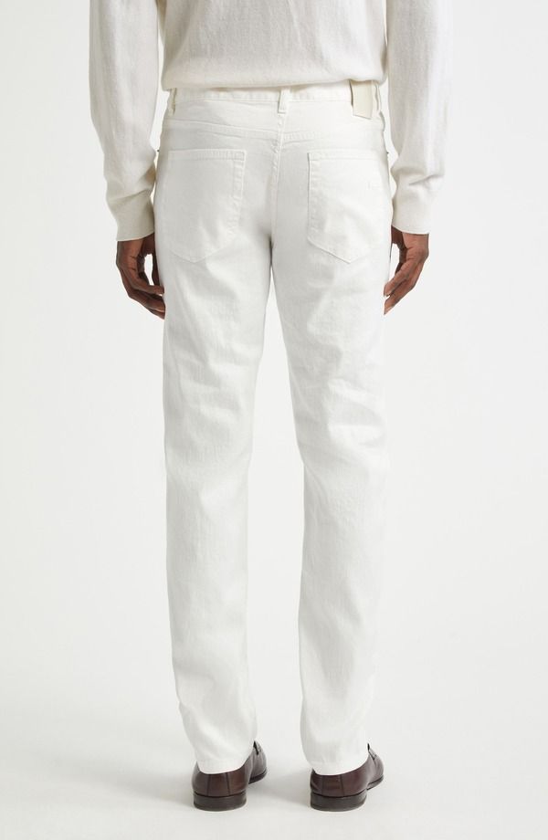 ゼニア メンズ ボトムス デニムパンツ スリムフィット ジーンズ ZEGNA Slim Fit Jeans White Sld ホワイト