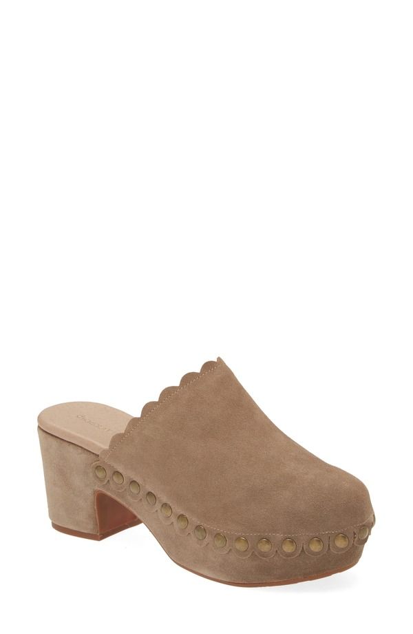 ショコラブルー レディース シューズ サンダル プラットフォーム ミニ Chocolat Blu Gemini Platform Clog Taupe Suede トープ