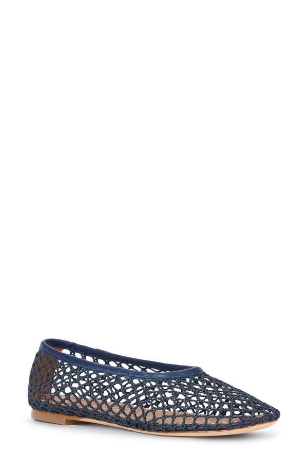 スタウド レディース シューズ パンプス STAUD Alballet Flat Navy ネイビー