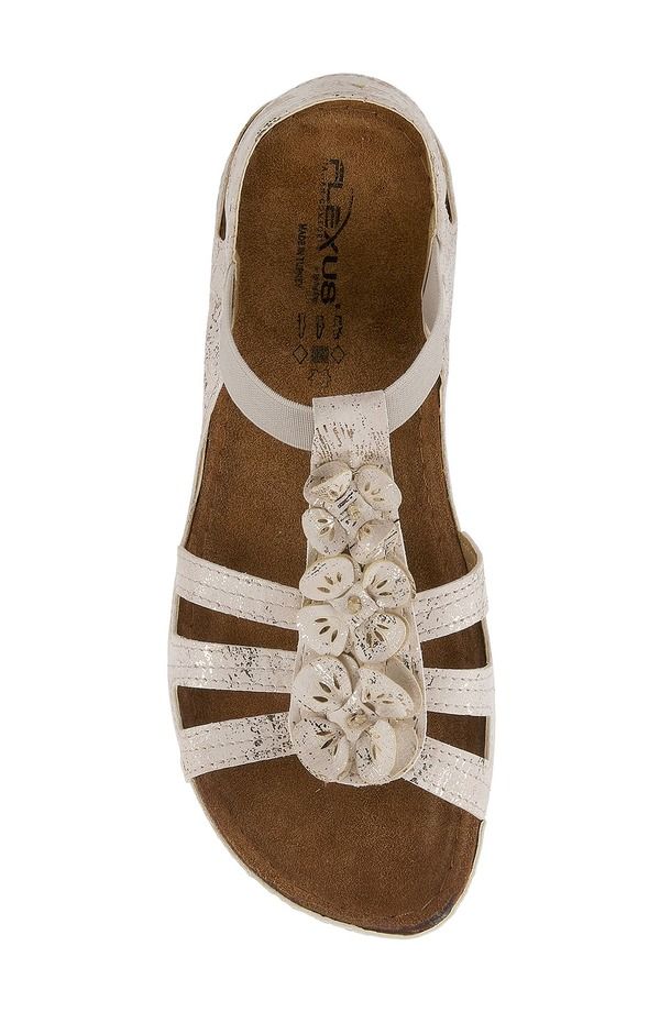 フレクサス レディース シューズ サンダル Flexus by Spring Step Adede Cage Sandal Soft Gold Patent Leather ゴールド