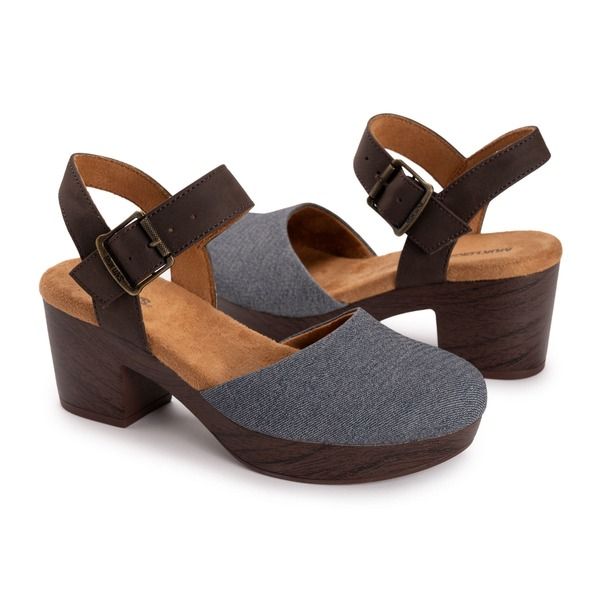 ムクルクス レディース シューズ サンダル MUK LUKS Merritt Quarter Strap Clog Denim Dark Brown デニム ムクルクス レディース シューズ サンダル MUK LUKS Merritt Quarter Strap Clog Denim Dark Brown デニム