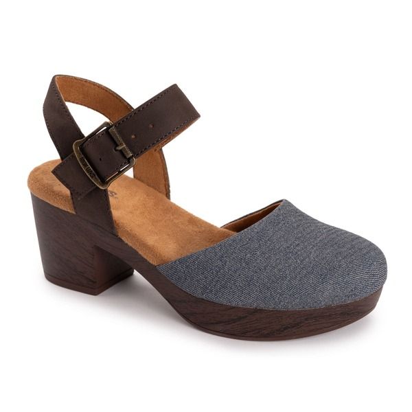 ムクルクス レディース シューズ サンダル MUK LUKS Merritt Quarter Strap Clog Denim Dark Brown デニム